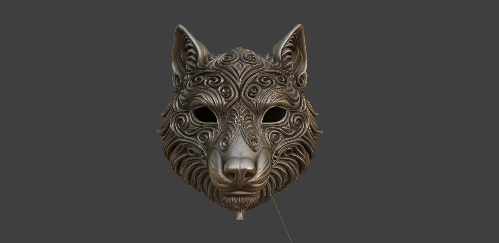 Celtic wolf wall mount - Decorative wolf head thumbnail 2