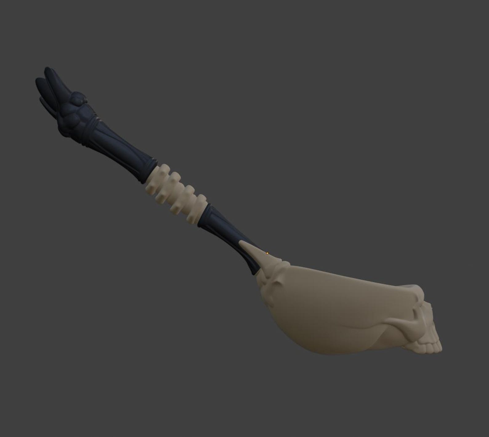 Necromancer Skull Ladle, Gothic Ritual Spoon thumbnail 9