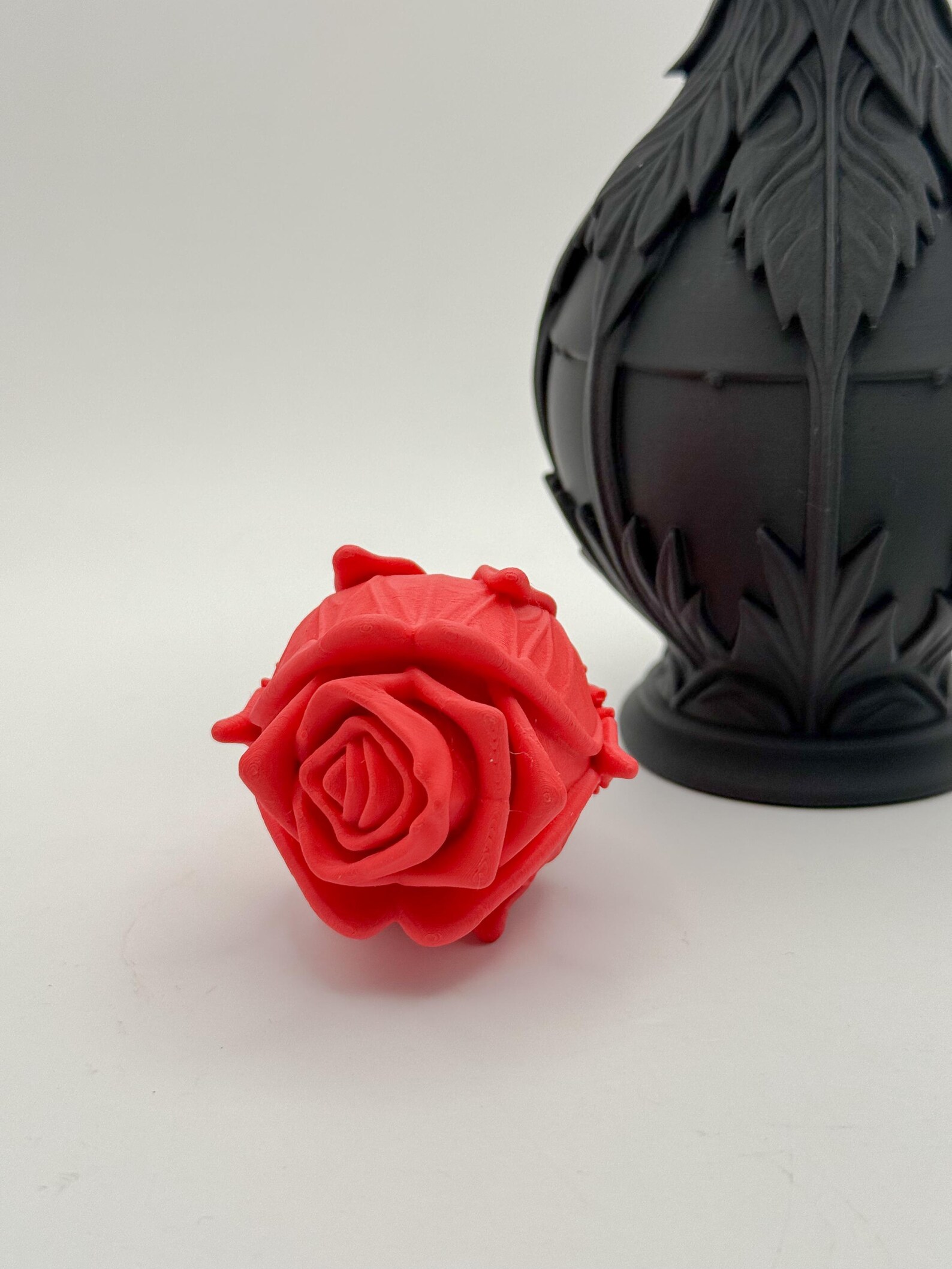 Black Rose Potion Bottle / Gothic Fantasy Decor Vase thumbnail 4