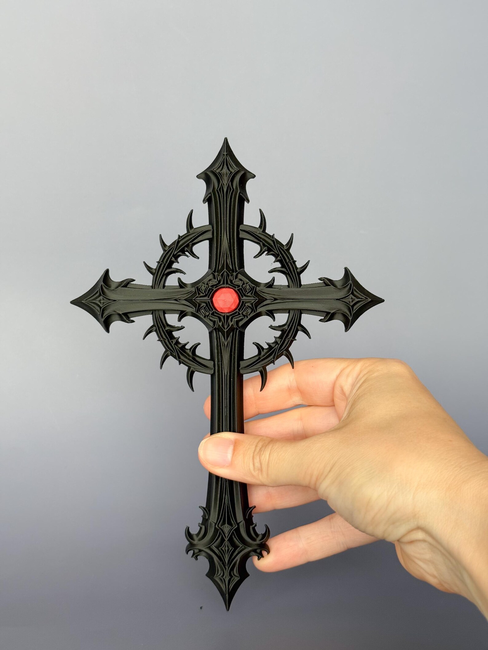 Gothic Thorn Cross, Medieval Fantasy Decor thumbnail 3