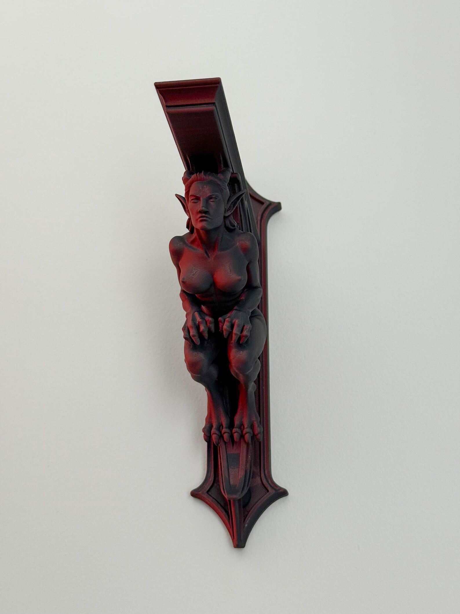 Female Gargoyle Shelf Bracket, Gothic Corbel Shelf Support thumbnail 5