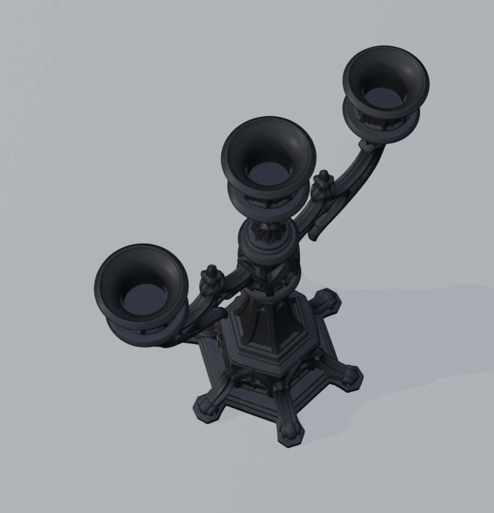 Gothic Candelabra, 3 Arm Candle Holder thumbnail 7