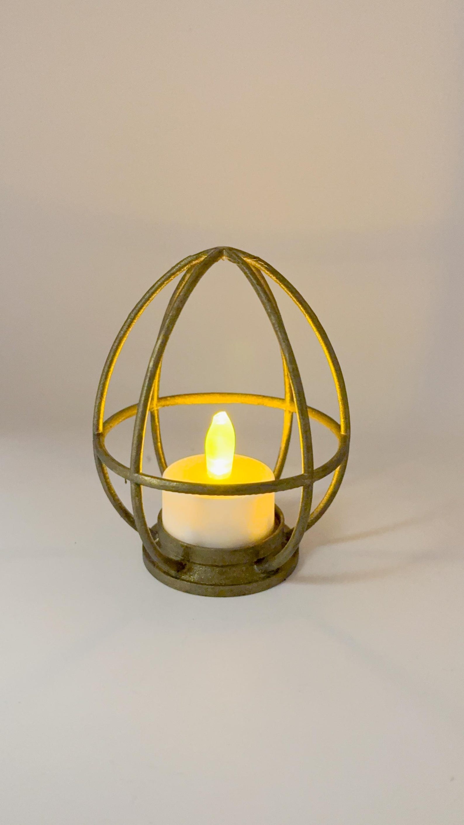 Minimalist Egg Orb Tealight Lantern, Modern Candle Holder