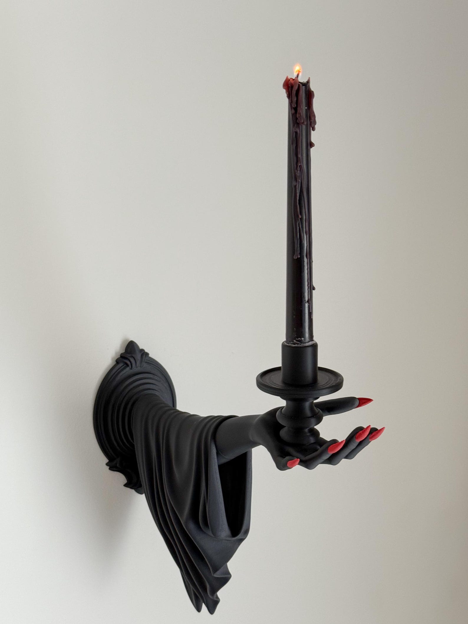Vampire Hand Wall Candle Holder, Gothic Wall Sconce thumbnail 5