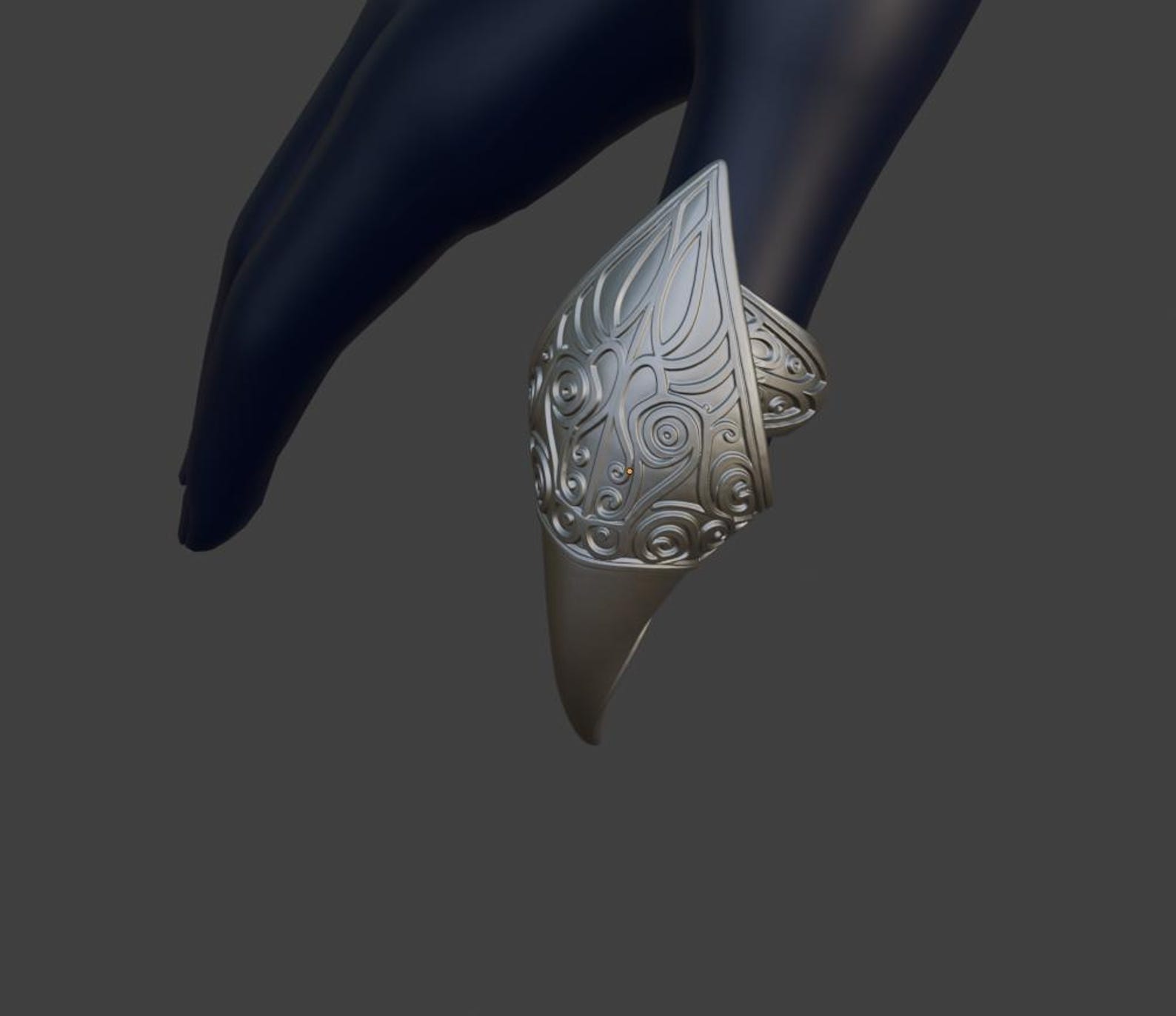 Crow Claw Ring, Gothic Raven Talon Ring thumbnail 5
