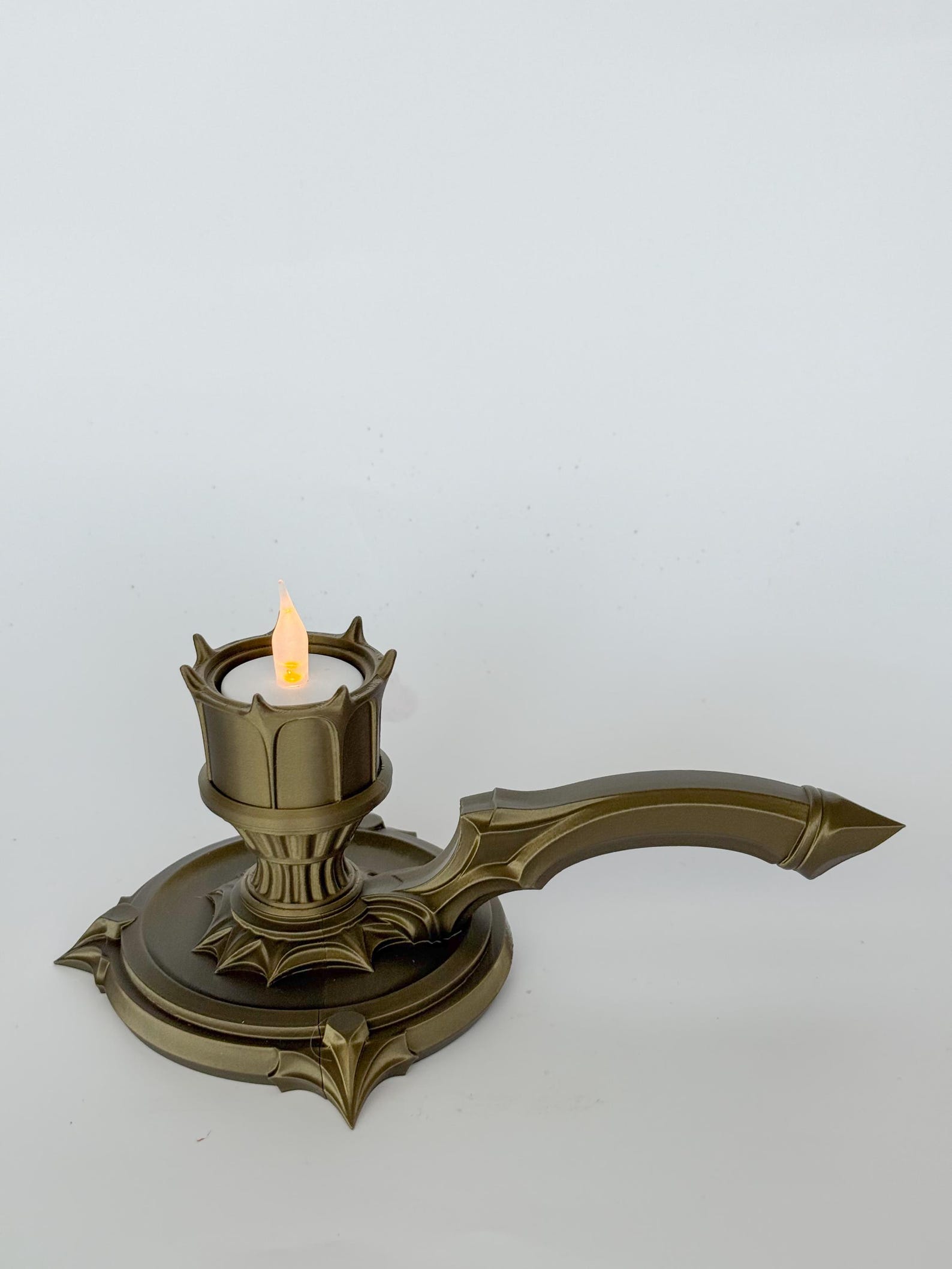 Gothic Candle Holder, Medieval Chamberstick thumbnail 3