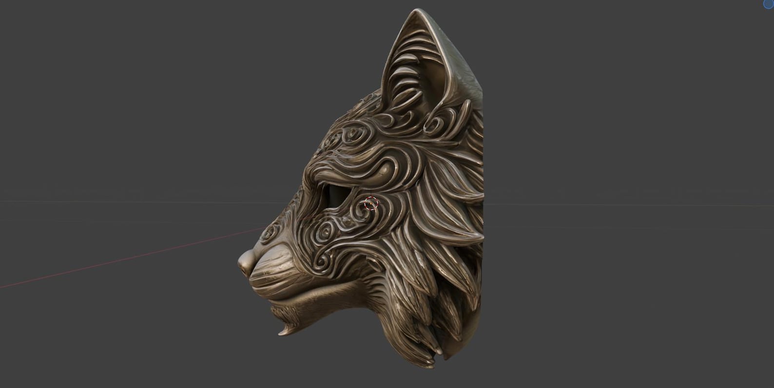 Celtic wolf wall mount - Decorative wolf head
