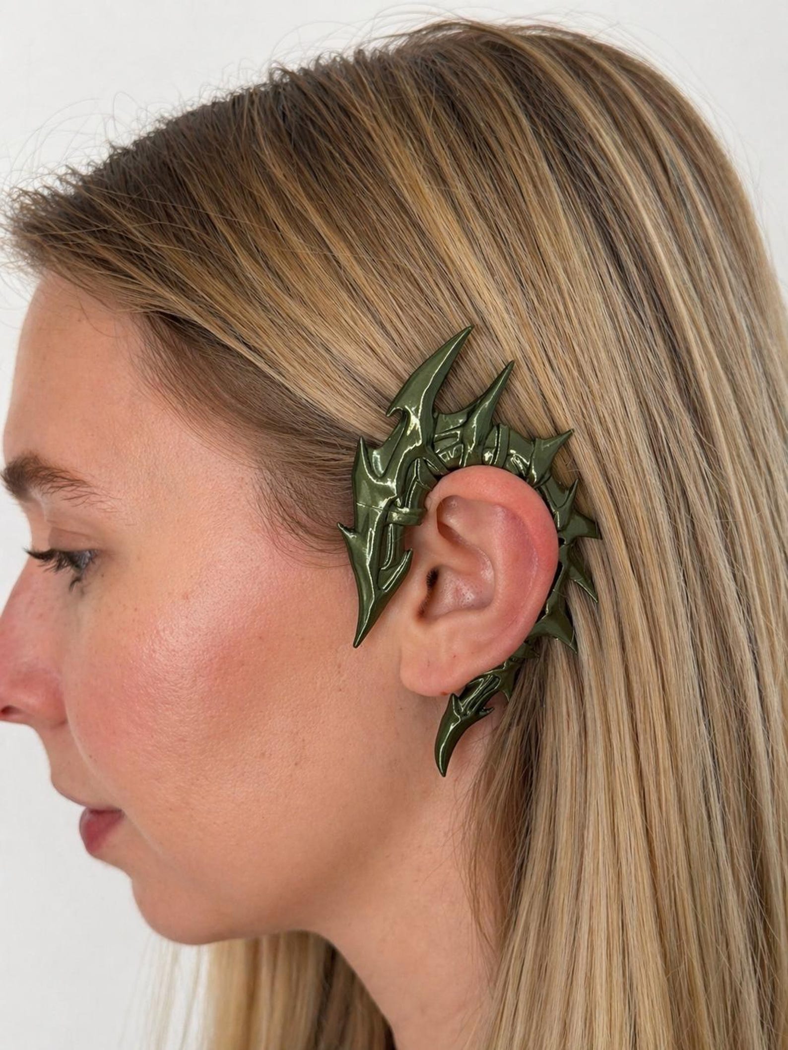 Dragon Bone Ear Cuff, Rave Festival Jewelry