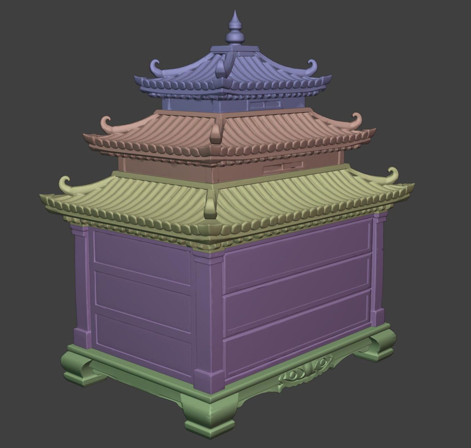 Japanese Pagoda Mini Dresser, Functional Jewelry Box thumbnail 10