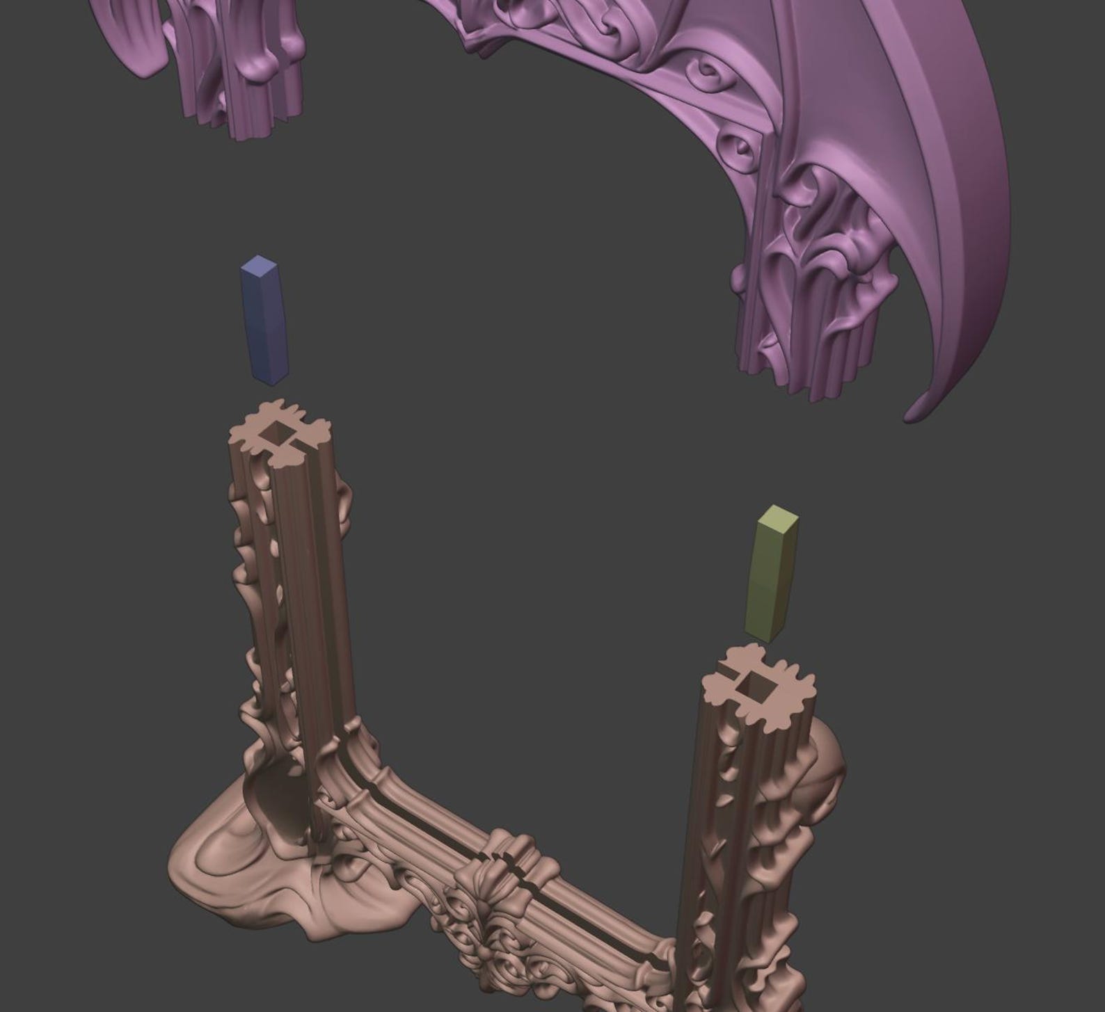 Gothic Bat Frame, Vampire Frame with Skulls thumbnail 9