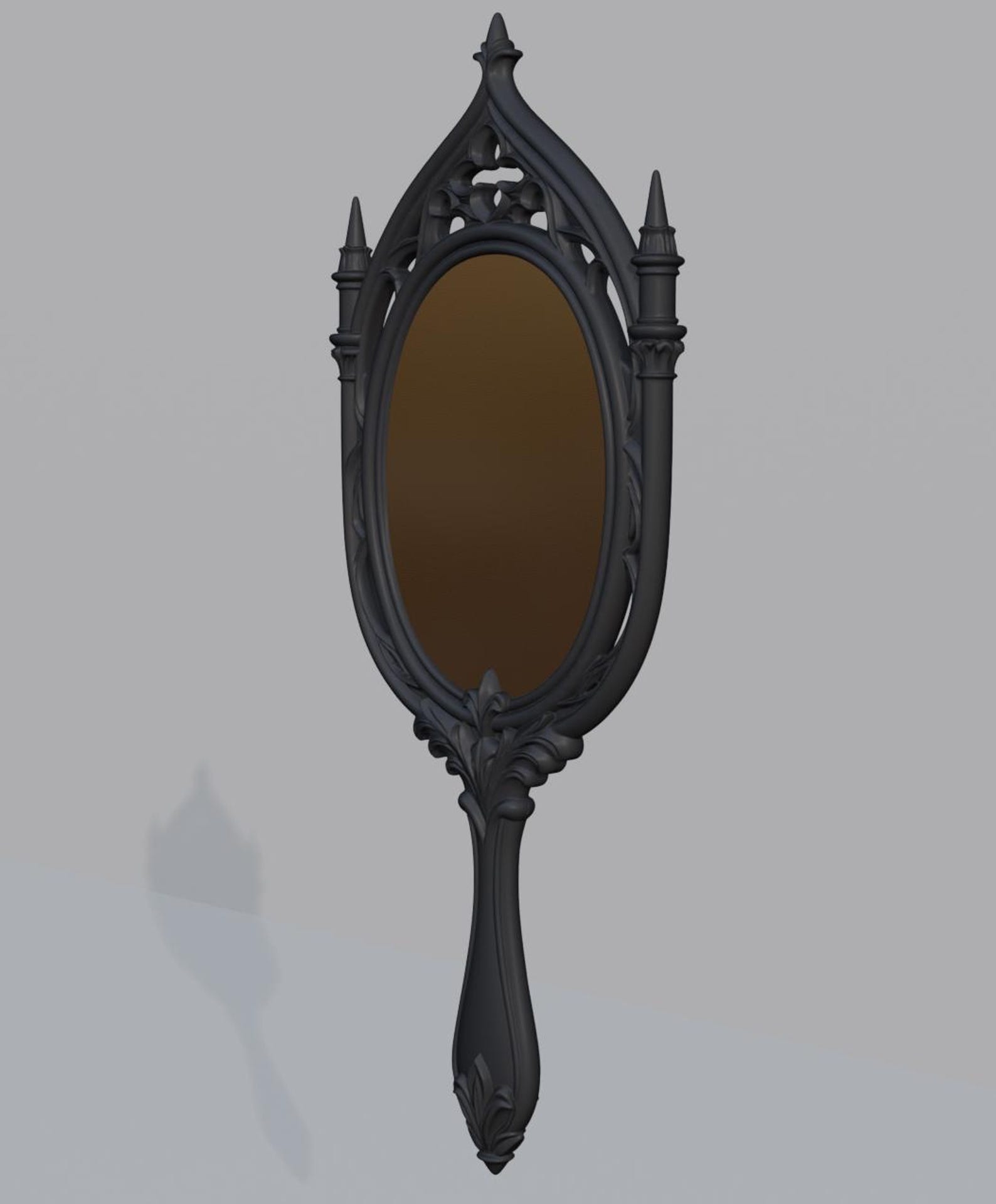 Gothic Cathedral Hand Mirror, Dark Fantasy Vanity Mirror thumbnail 7