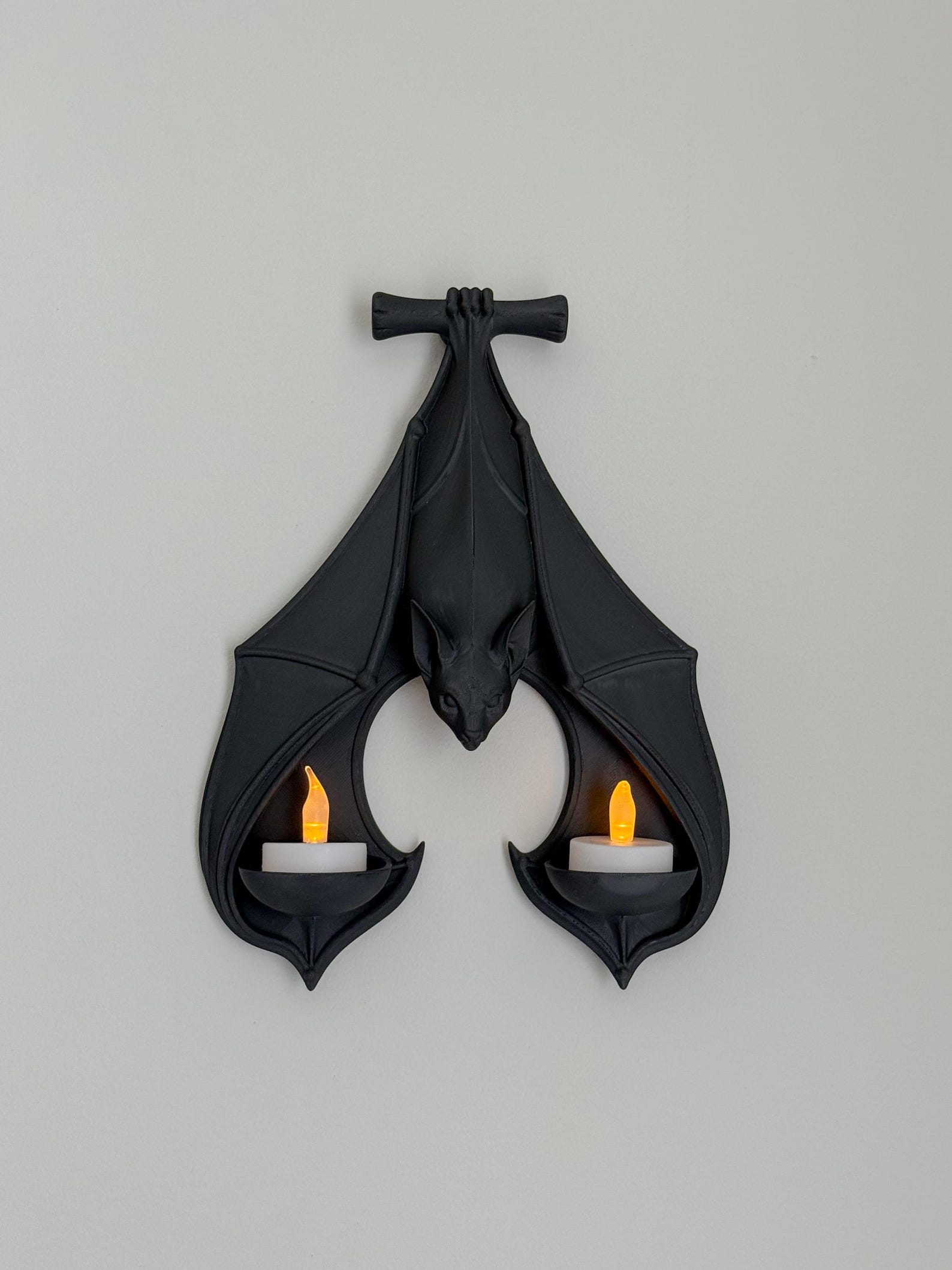 Bat Wall Sconce, Gothic Tealight Candle Holder thumbnail 2