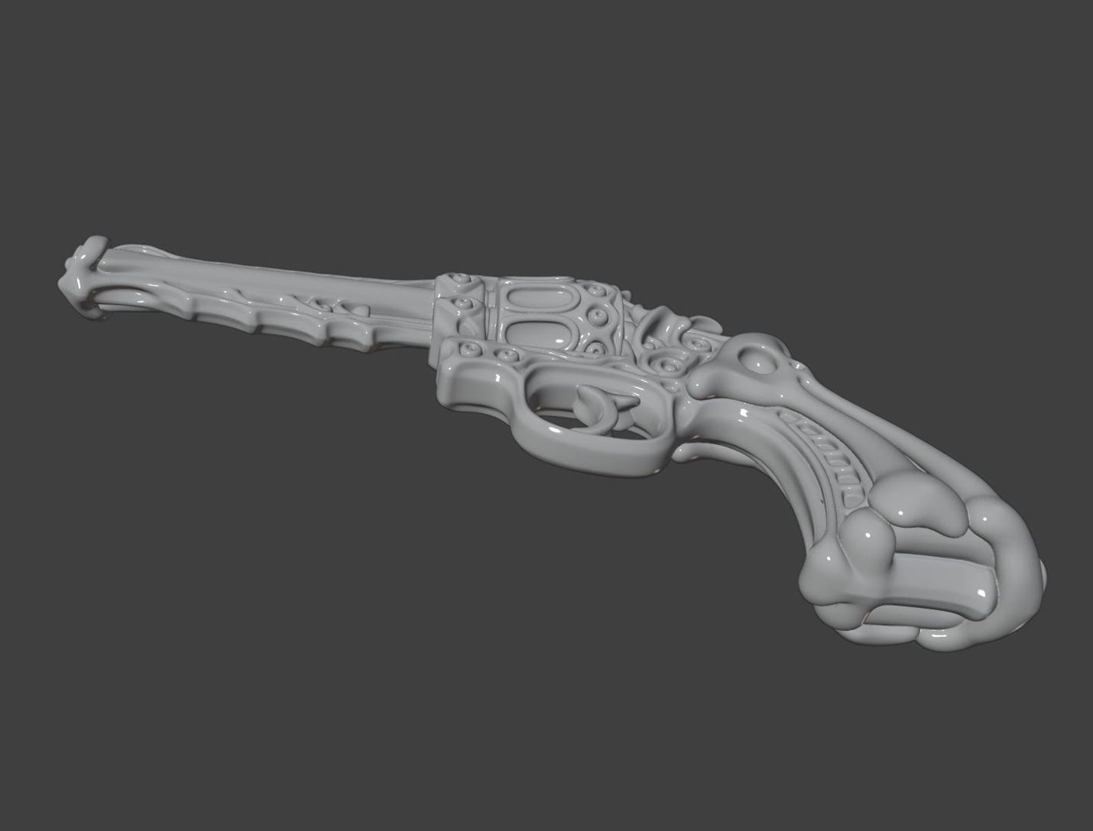 Bone Revolver / Gothic Fantasy Gun Prop thumbnail 7