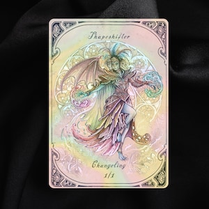 Shapeshifter Token Foil MTG original blyertskonst Endast 50 serialiserade bitar