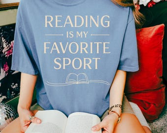 Reading is my favorite sport Sweatshirt, Vintage Reading Sweatshirt, Book lover gift, Bookish T-shirt, Bookworm, Book crewneck, Reader Gifts