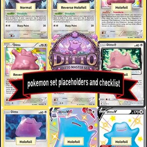 Ditto Pokemon Binder Placeholders. Printable Binder Inserts- DIGITAL DOWNLOAD ONLY