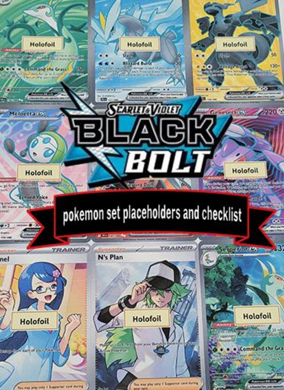 Black Bolt Master Set Pokemon Binder Placeholders- Printable Binder ...