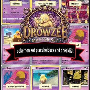 Drowzee Pokemon Binder Placeholders. Printable Binder Inserts- DIGITAL DOWNLOAD ONLY