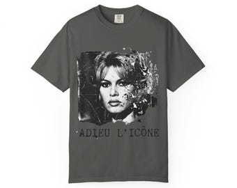 Camiseta Brigitte Bardot Retro Pop Art | Camiseta minimalista da atriz francesa dos anos 60