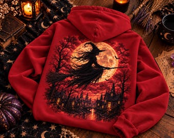 Moon Witch Hoodie – Celestial Halloween Witchy Design