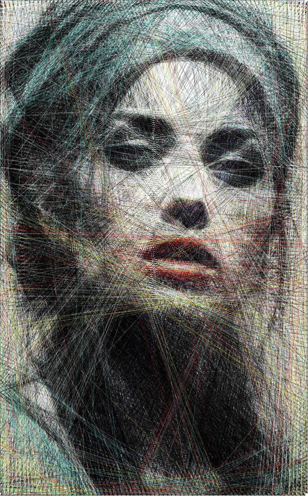 Hyper Realistic String Art Template, DIY Photorealistic Portrait ...
