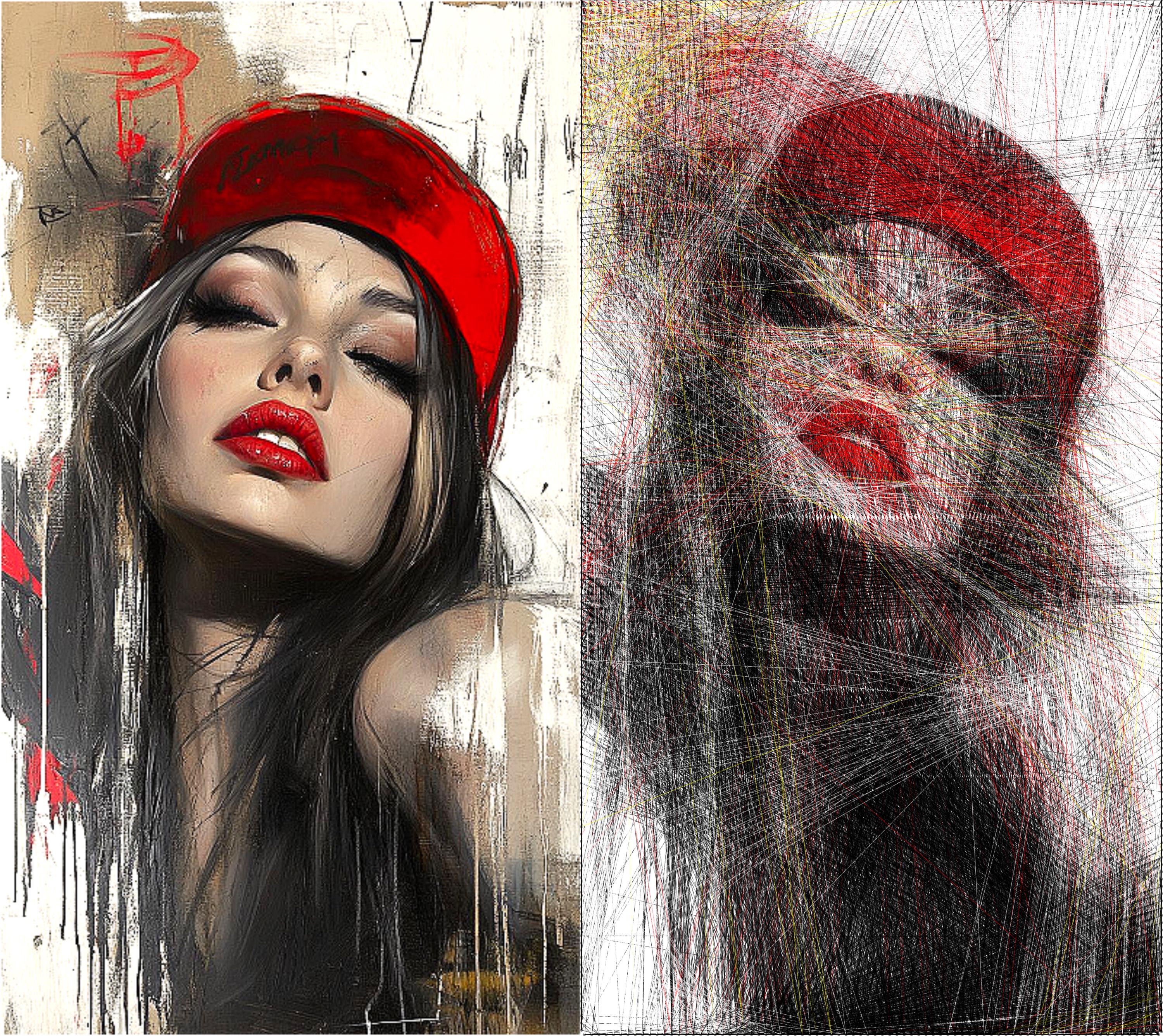 Hyper Realistic String Art Template, DIY Photorealistic Portrait ...