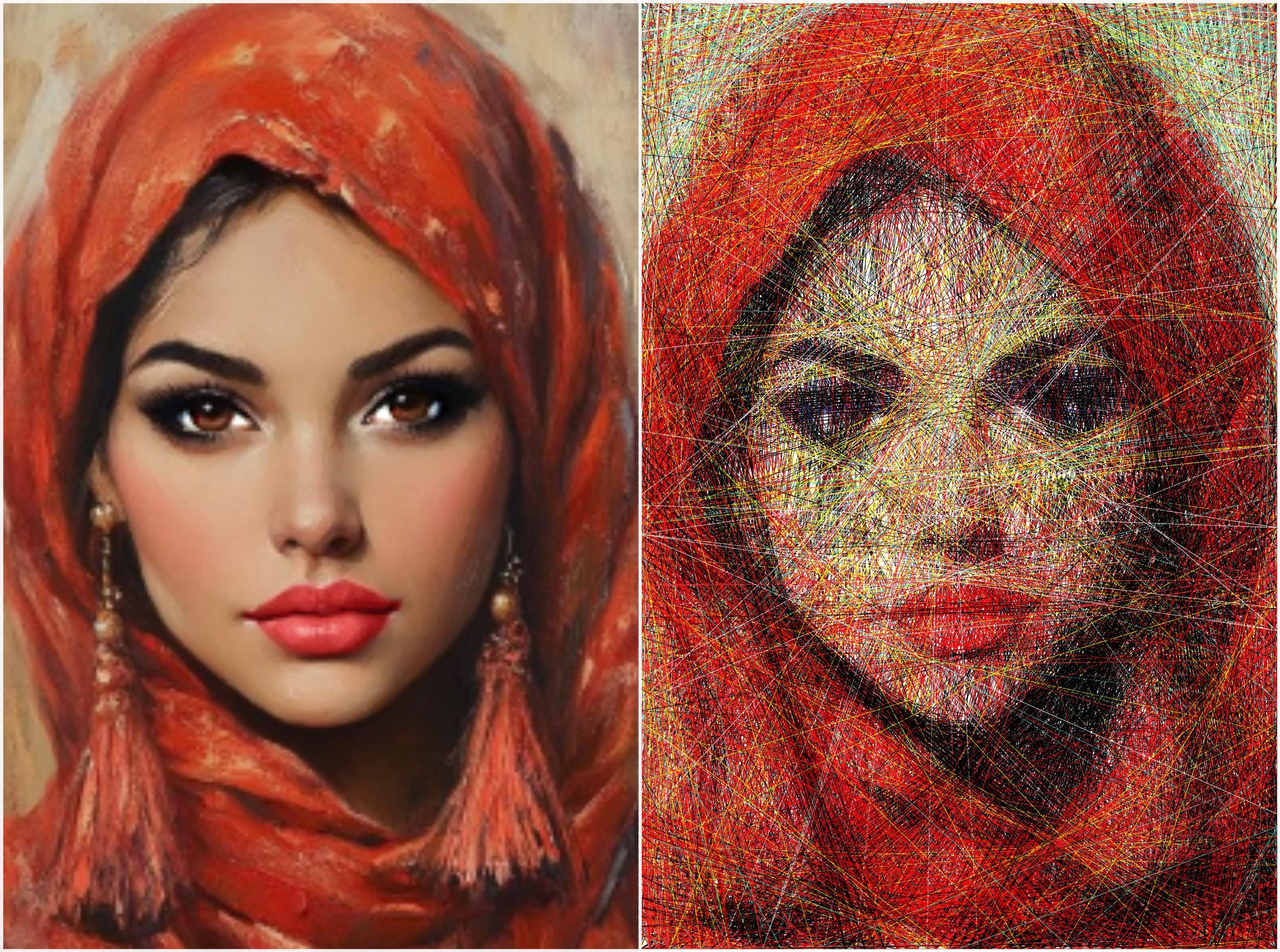 Hyper Realistic String Art Portrait Template (35x50cm) DIY (digital ...