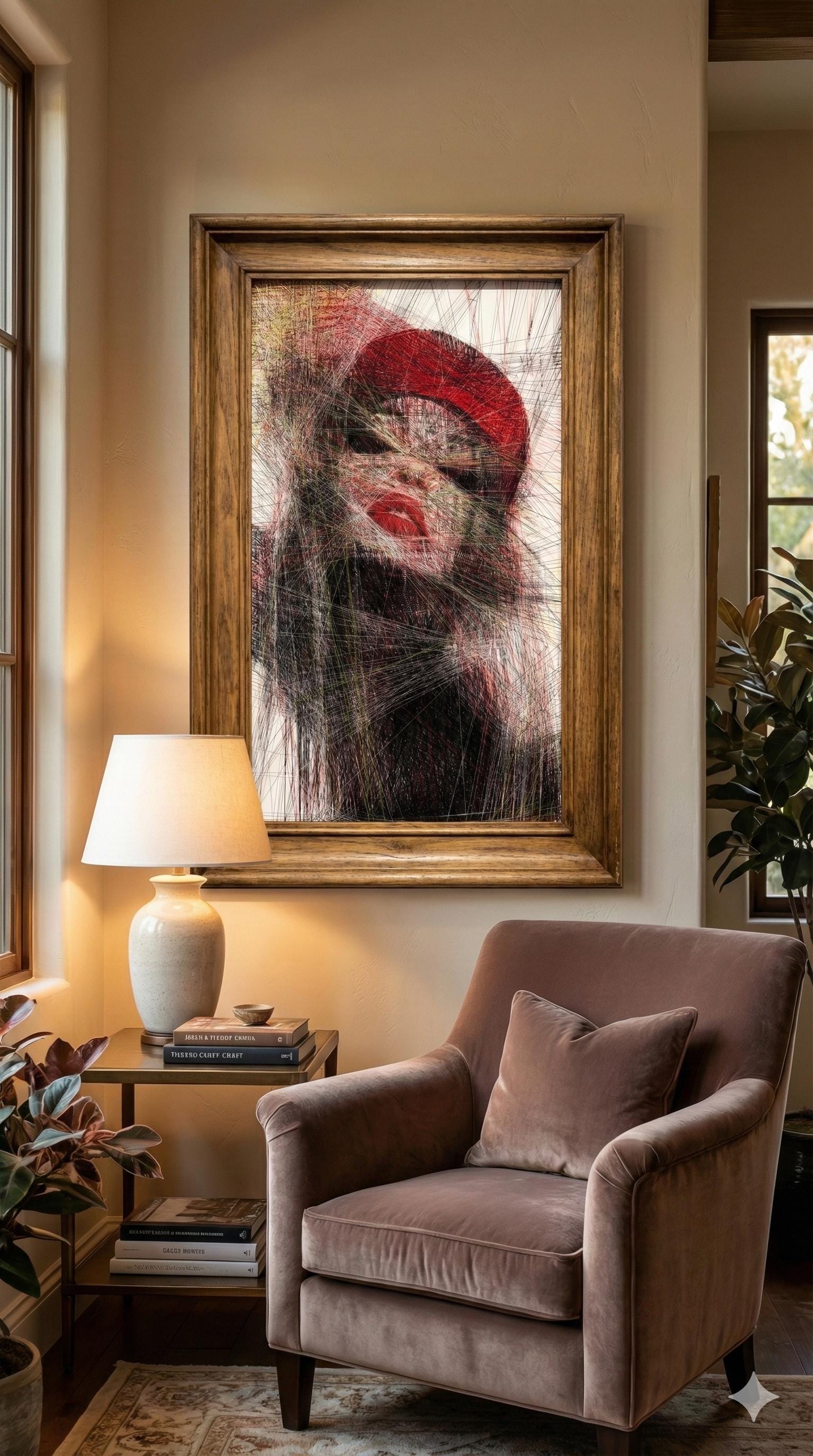 Hyper Realistic String Art Template, DIY Photorealistic Portrait ...