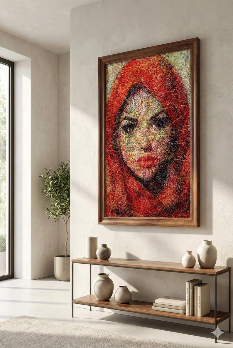 Hyper Realistic String Art Portrait Template (35x50cm) DIY (digital ...