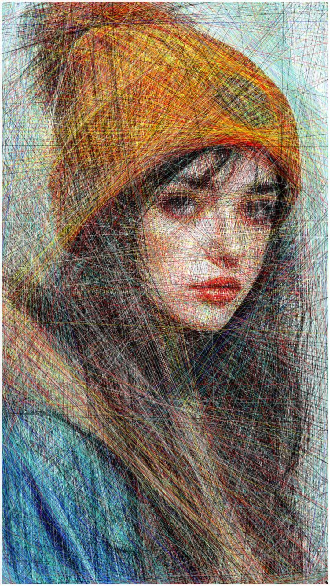 Hyper Realistic String Art Portrait Template (70x39.4cm) DIY (digital ...