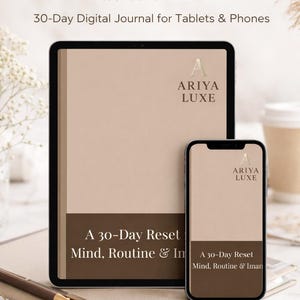 30-Tage-Reset-Journal | Ramadan | 2026 | Muslimische Frauen-Selbstfürsorge (druckbare PDF)