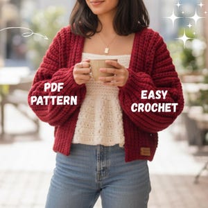 Cardigan e top babydoll a coste all'uncinetto: modello adatto ai principianti (modello in PDF)