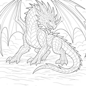 Desenhos para colorir de dragão - Conjunto 16 por Nova Aetheria