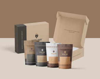 African Coffee Gift Set, 4 Pack Single Origin Coffee Sampler, Kenya Rwanda Congo Cameroon, Whole Bean or Ground