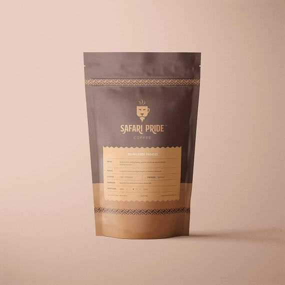 Safari Pride Coffee Burundi Ngozi Premium Single Origin Roast Smooth Medium Roast with Fruity Caramel Notes