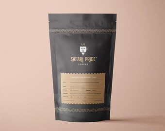 Safari Pride Coffee Cameroon Mount Oku Premium Single Origin Roast Smooth Medium Roast with Earthy Caramel Chocolate Notes