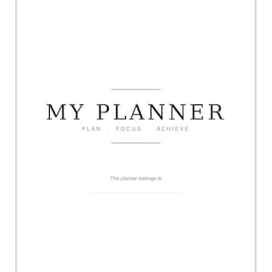 Printable Planner PDF, Weekly and Monthly Planner, Daily Undated Planner, Habit Tracker, To Do List, Instant Download, A4 Organizer