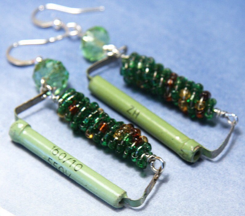 Wearable Tech Jewelry Tesla Coil Resistor Steampunk Earrings Etsy