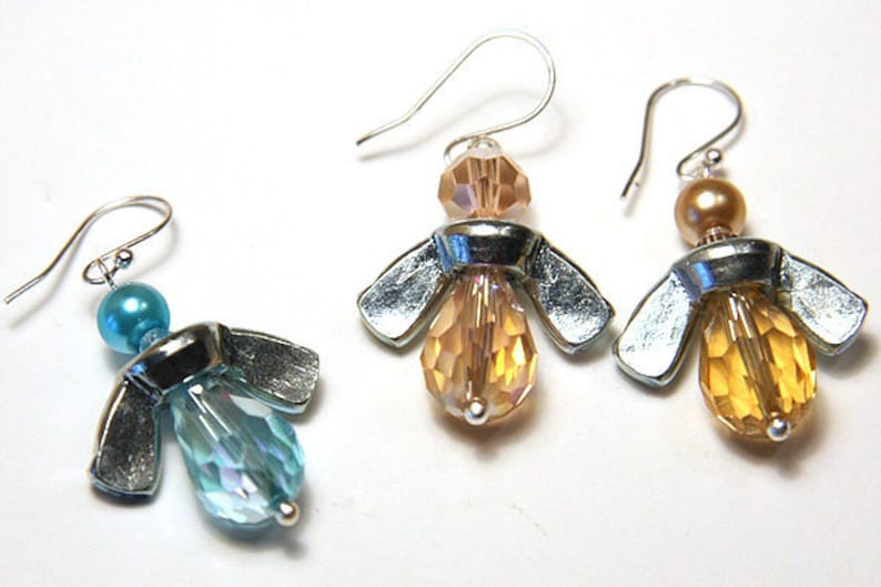 Industrial Jewelry Busy Bee Earrings Wingnut BEES Angel Etsy