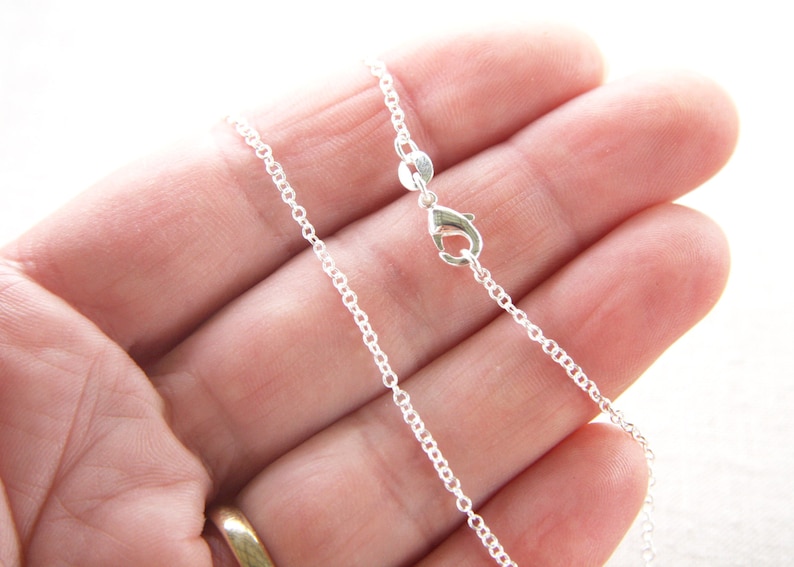 ON VACATION, 2 to 10 inch Chain Anklet Chain Bracelet Chain Extender Fine 925 Sterling Silver Chain Finished Thin Link Tiny image 1