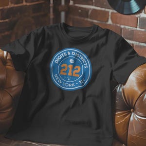 Camiseta de dígitos y distritos - Código de área 212 de Nueva York, NY / Edición de Tribunal Serie I