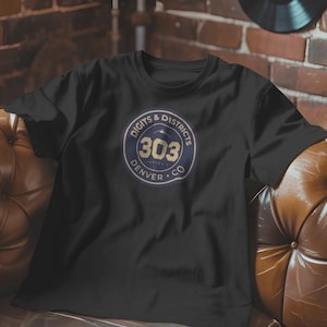 Digits & Districts T-Shirt - 303 Denver CO Area Code | Series I Badge
