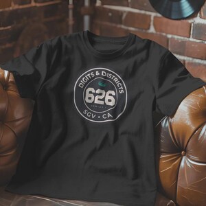 Digits & Districts T-Shirt - 626 San Gabriel Valley CA Area Code | Series I Badge