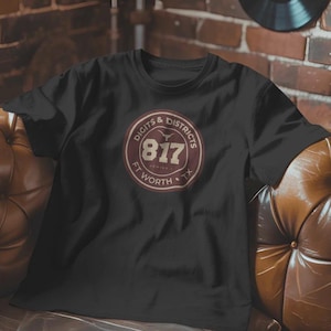 Digits & Districts T-Shirt - 817 Fort Worth TX Area Code | Series I Badge