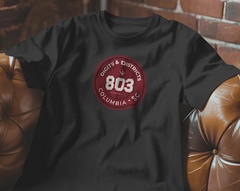 Digits & Districts T-Shirt - 803 Columbia, SC Area Code | Series I Badge