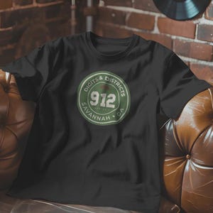 Digits & Districts T-Shirt - 912 Savannah GA Area Code | Series I Badge