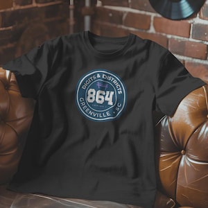 Digits & Districts T-Shirt - 864 Greenville SC Area Code | Series I Badge