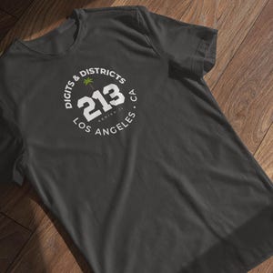 Digits & Districts T-Shirt 213 Los Angeles CA Area Code | Series II Icon