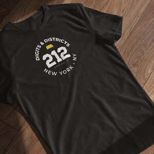 Camiseta de dígitos y distritos 212, código de área de la ciudad de Nueva York, NY / Icono de la serie II