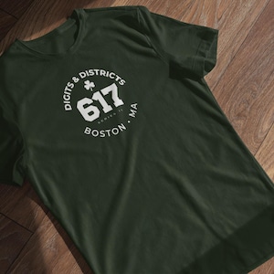 Digits & Districts 617 Boston MA Area Code T-Shirt | Series II Badge